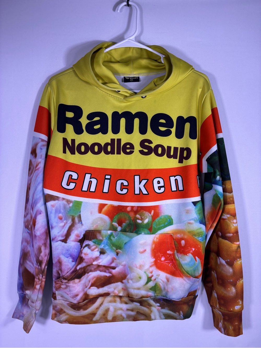 Ramen Noodle Soup Chicken Flavor All Over Print Hoodie Novelty Y2K Small